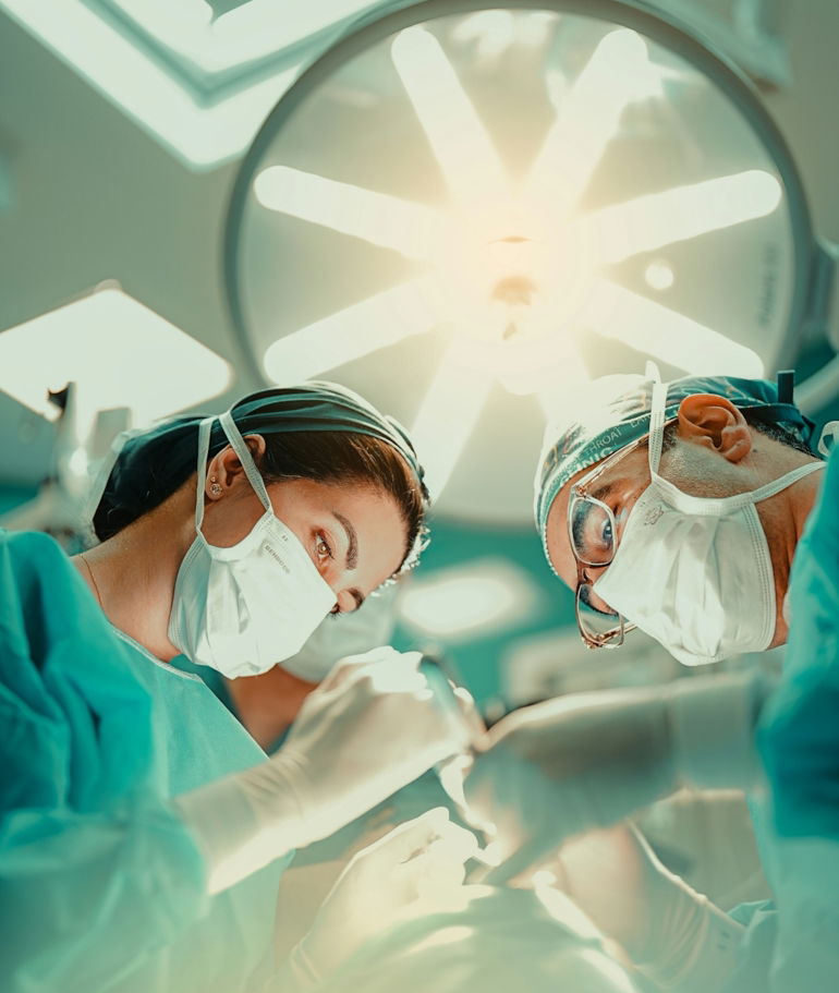 A couple of people that are in a room